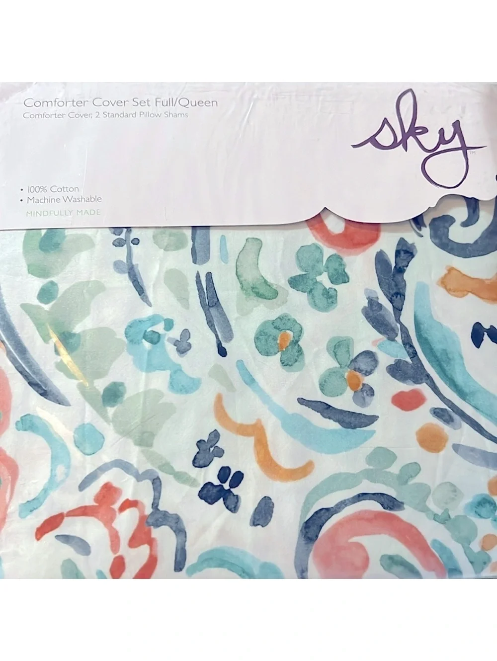 SKY Ophelia Full/Queen Duvet Cover Set & 2 Standard Pillow Shams NWT $295